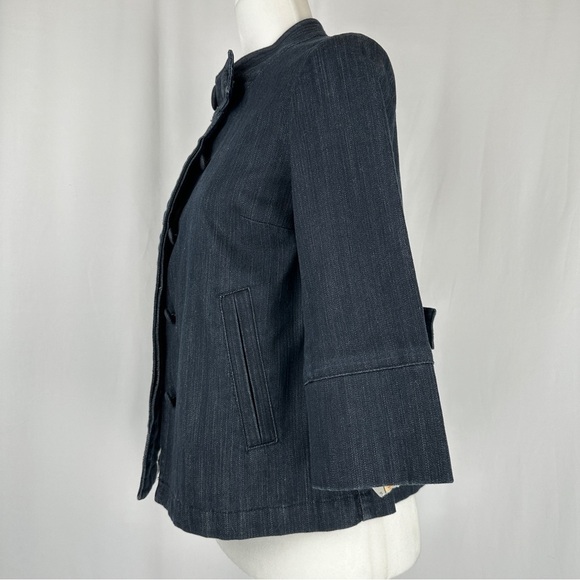 NWT - Talbots Size Petites Women's Box Stretch Cropped Denim Jacket - Picture 7 of 9
